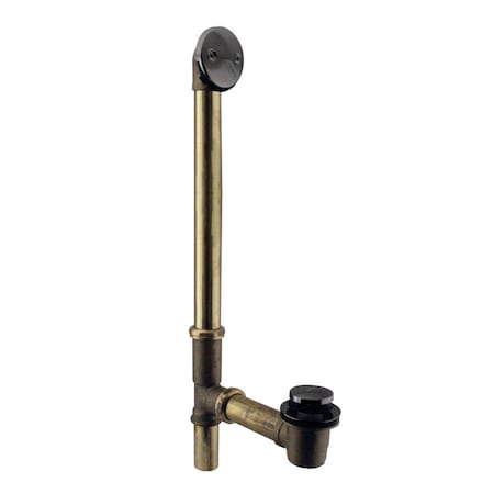 Westbrass Tip Toe Bath Waste, 22" Make-Up, 20 Ga. Tubing in Oil Rubbed Bronze D326-20G-12(7931820-12)